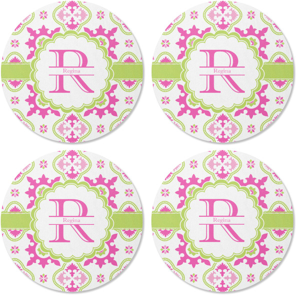 Suzani Floral Coaster Round Rubber Back - Apvl