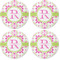 Suzani Floral Coaster Round Rubber Back - Apvl