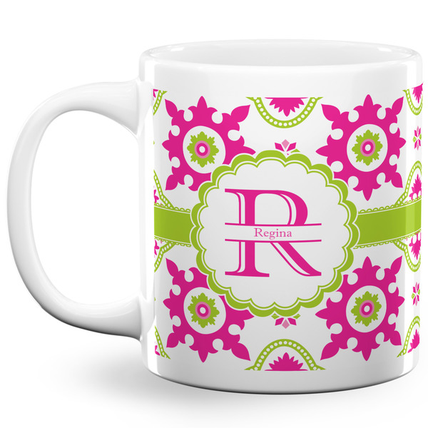 Suzani Floral Coffee Mug - 20 oz - White