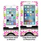 Suzani Floral Compare Phone Stand Sizes - with iPhones