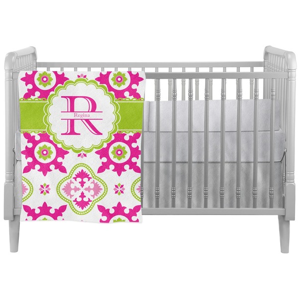 Custom Suzani Floral Crib Comforter / Quilt (Personalized)
