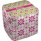 Suzani Floral Cube Poof Ottoman (Bottom)