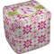 Suzani Floral Cube Poof Ottoman (Top)