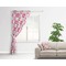 Suzani Floral Curtain With Window and Rod - in Room Matching Pillow
