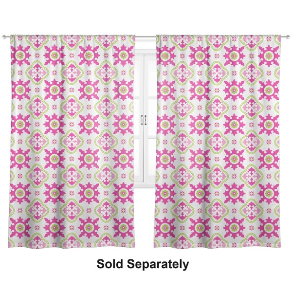 Suzani Floral Curtain 112x80 - Lined