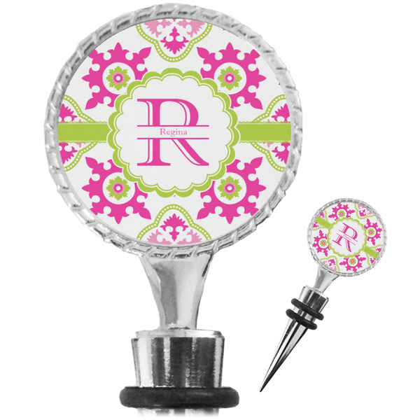 Custom Suzani Floral Wine Bottle Stopper (Personalized)