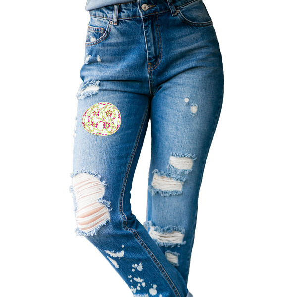 Suzani Floral Custom Shape Iron On Patches - L - single APPROVAL