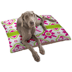 Suzani Floral Dog Bed - Large w/ Name and Initial