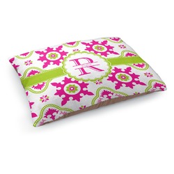 Suzani Floral Dog Bed - Medium w/ Name and Initial