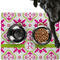 Suzani Floral Dog Food Mat - Large LIFESTYLE