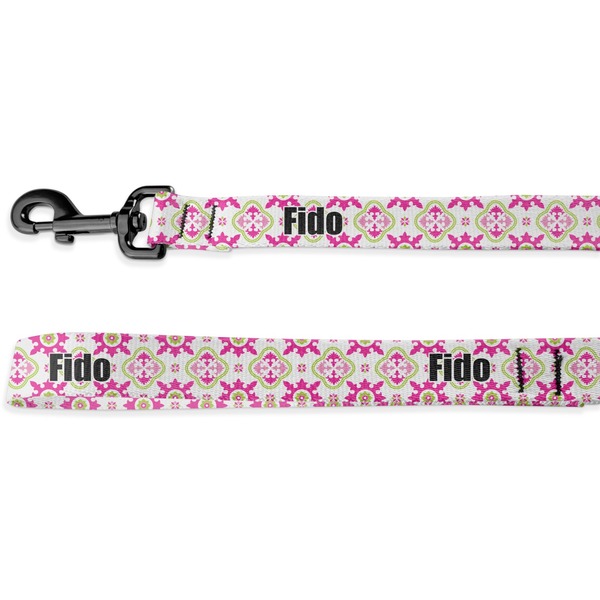 Custom Suzani Floral Deluxe Dog Leash - 4 ft (Personalized)