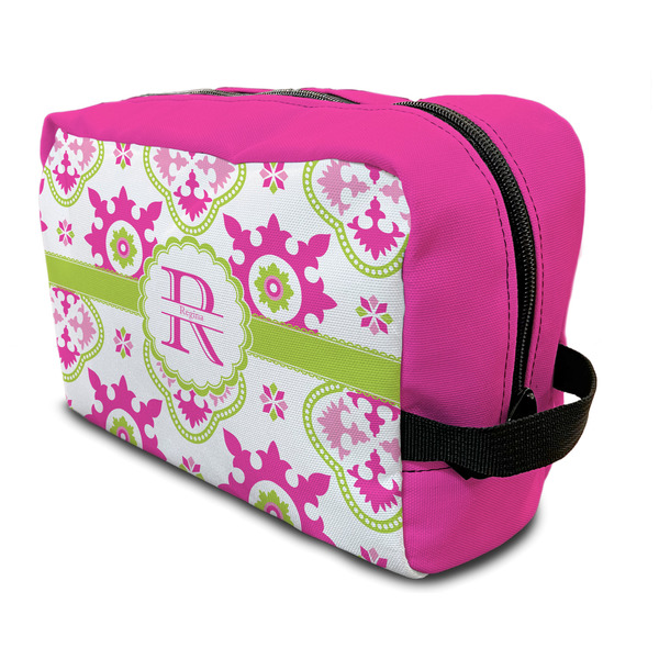 Custom Suzani Floral Toiletry Bag / Dopp Kit (Personalized)