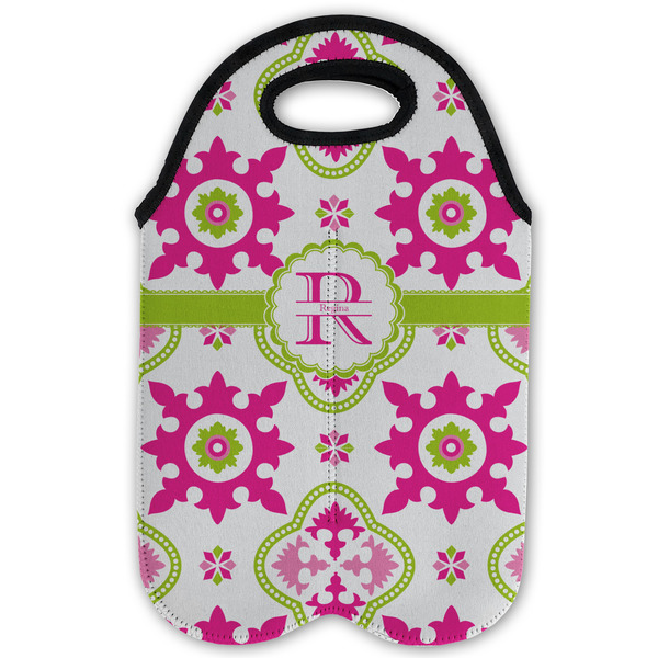 Suzani Floral Double Wine Tote - Flat (new)