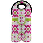 Suzani Floral Wine Tote Bag (2 Bottles) (Personalized)