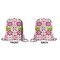 Suzani Floral Drawstring Backpack Front & Back Small