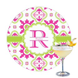 Suzani Floral Printed Drink Topper - 3.25" (Personalized)