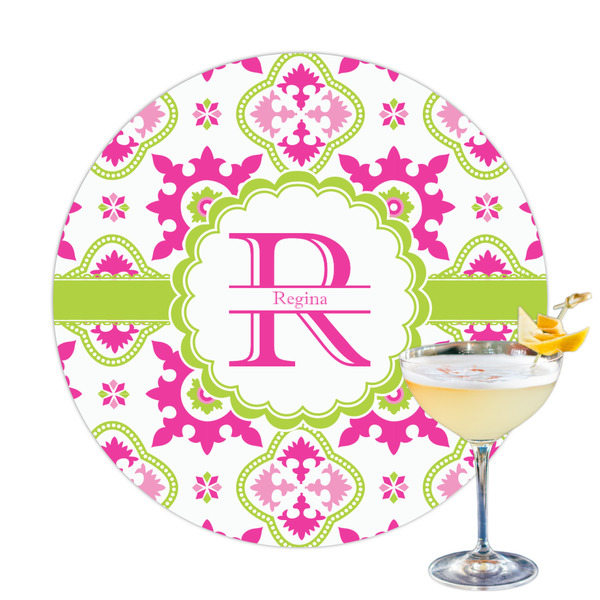 Custom Suzani Floral Printed Drink Topper (Personalized)