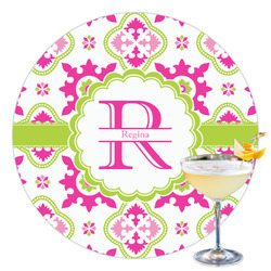 Suzani Floral Printed Drink Topper - 3.5" (Personalized)