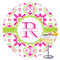 Suzani Floral Printed Drink Topper - 3.5" (Personalized)