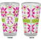 Suzani Floral Pint Glass - Full Color - Front & Back Views