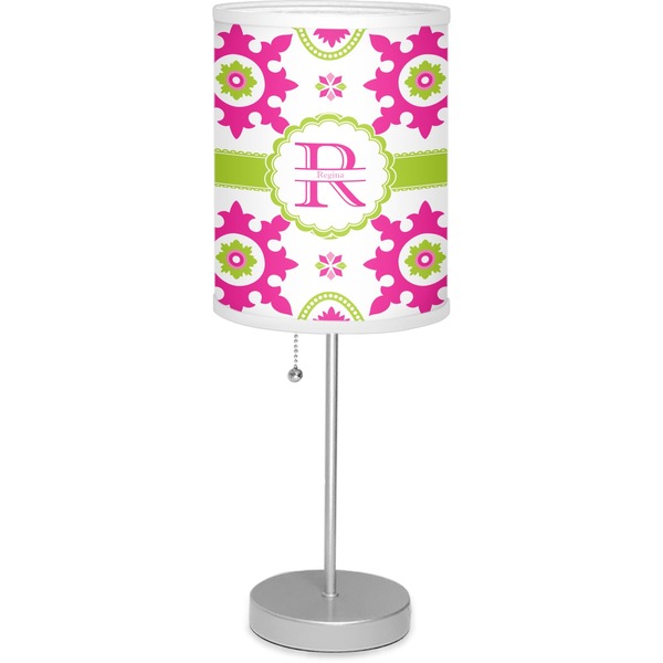 Custom Suzani Floral 7" Drum Lamp with Shade Polyester (Personalized)