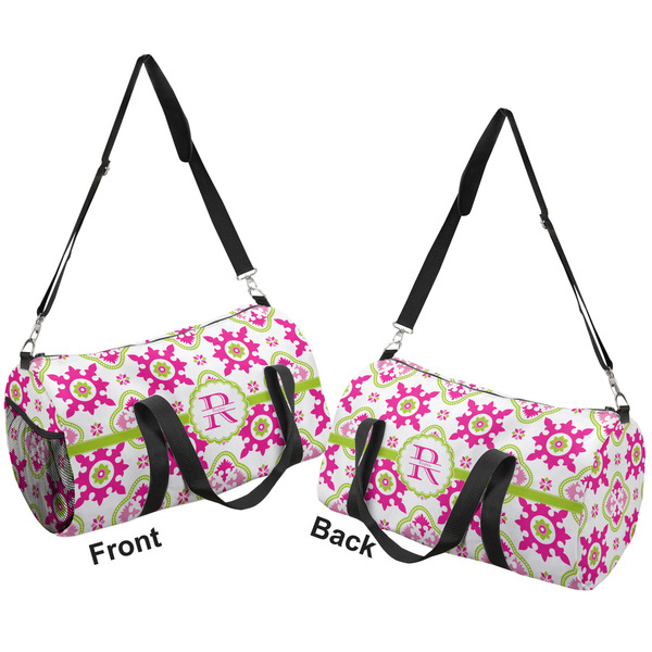 Suzani Floral Duffle bag large front and back sides