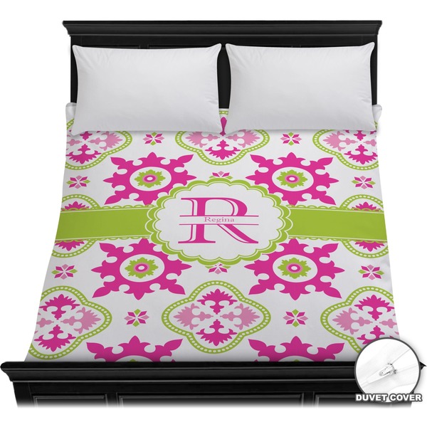 Custom Suzani Floral Duvet Cover - Full / Queen (Personalized)