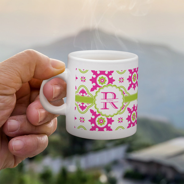 Custom Suzani Floral Single Shot Espresso Cup - Single (Personalized)