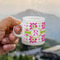 Suzani Floral Espresso Cup - 3oz LIFESTYLE (new hand)