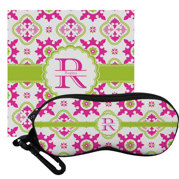 Custom Suzani Floral Eyeglass Case & Cloth (Personalized)