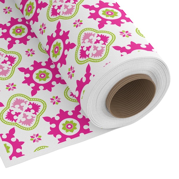 Custom Suzani Floral Fabric by the Yard - Spun Polyester Poplin