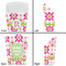Suzani Floral French Fry Favor Box - Front & Back View