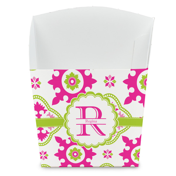 Custom Suzani Floral French Fry Favor Boxes (Personalized)