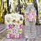 Suzani Floral French Fry Favor Box - w/ Water Bottle