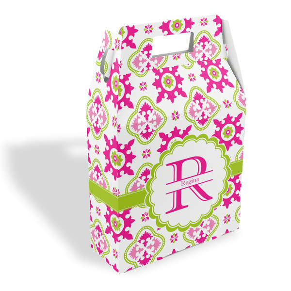 Custom Suzani Floral Gable Favor Box (Personalized)