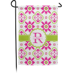 Suzani Floral Small Garden Flag - Single Sided w/ Name and Initial