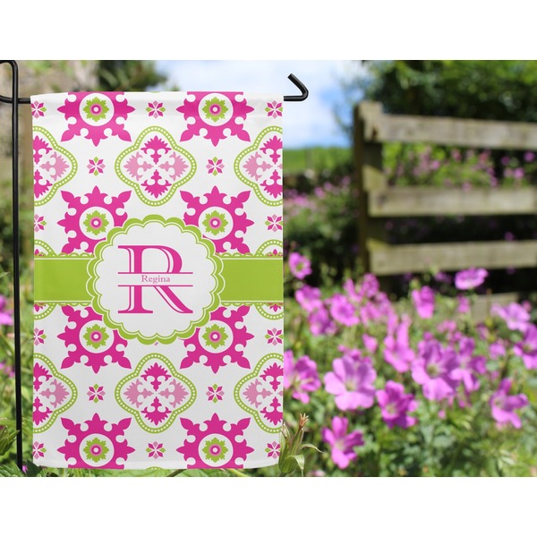 Suzani Floral Garden Flag - Outside In Flowers