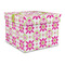 Suzani Floral Gift Boxes with Lid - Canvas Wrapped - Large - Front/Main