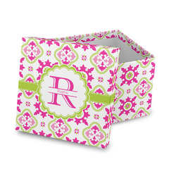 Suzani Floral Gift Box with Lid - Canvas Wrapped (Personalized)