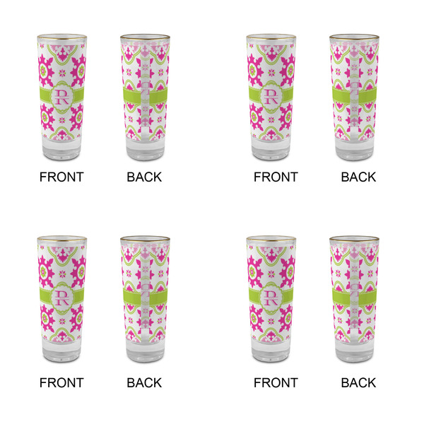 Suzani Floral Glass Shot Glass - 2 oz - Set of 4 - APPROVAL