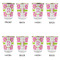 Suzani Floral Glass Shot Glass - with gold rim - Set of 4 - APPROVAL