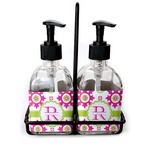 Suzani Floral Glass Soap & Lotion Bottle Set (Personalized)