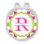 Suzani Floral Golf Ball Marker - Hat Clip - Silver