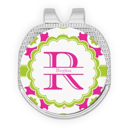 Suzani Floral Golf Ball Marker - Hat Clip - Silver