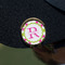 Suzani Floral Golf Ball Marker Hat Clip - Gold - On Hat