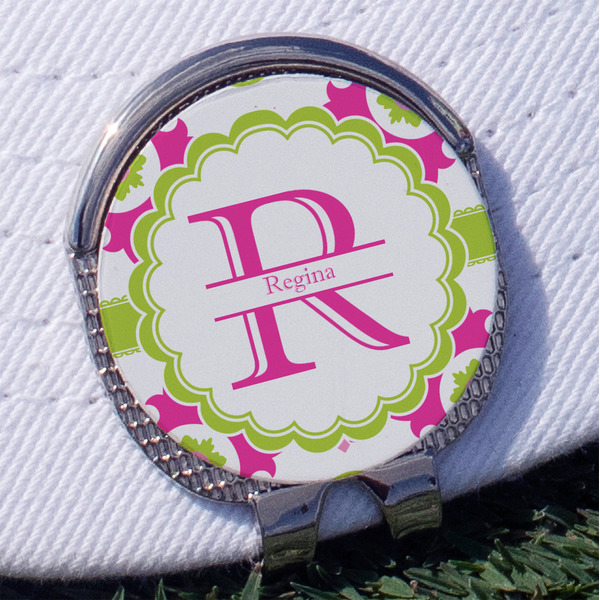 Custom Suzani Floral Golf Ball Marker - Hat Clip