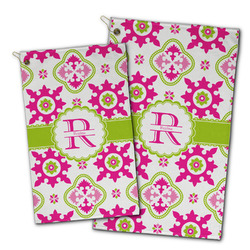 Suzani Floral Golf Towel - Poly-Cotton Blend w/ Name and Initial