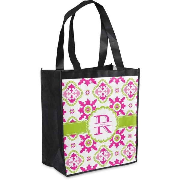 Custom Suzani Floral Grocery Bag (Personalized)