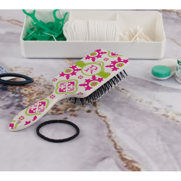 Suzani Floral Hair Brush - In Bathroom