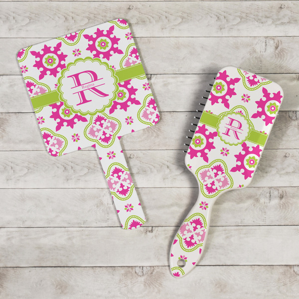 Suzani Floral Hand Mirrors - In Context